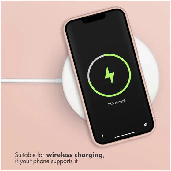 Accezz Liquid Silicone voor Apple iPhone 12 (Pro) Roze