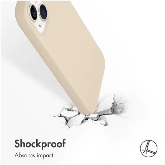 Accezz Liquid Silicone voor Apple iPhone 13 Beige