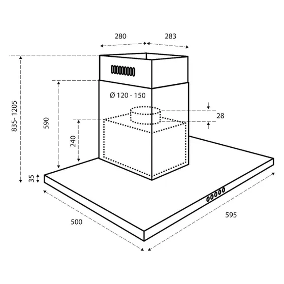 Inventum AKB6000ZWA Zwart