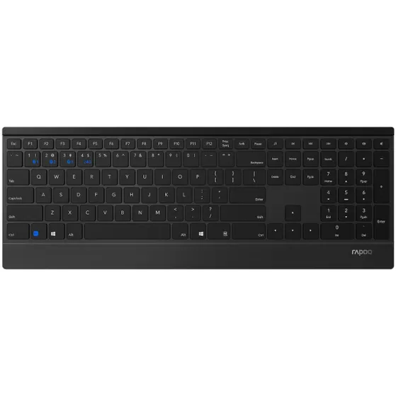 Rapoo 9500M Multi-mode Wireless Ultra-slim Combo Set Zwart