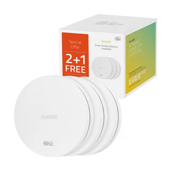 Hombli Smoke Detector 2+1 Bundle Wit