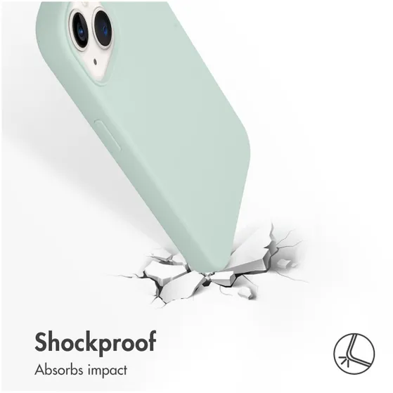 Accezz Liquid Silicone voor Apple iPhone 13 Lichtblauw