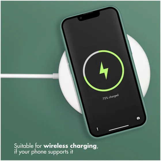 Accezz Liquid Silicone voor Apple iPhone 13 Groen