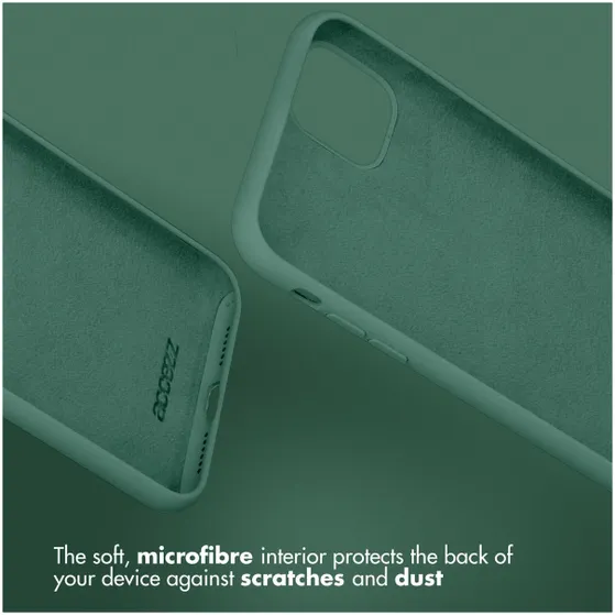 Accezz Liquid Silicone voor Apple iPhone 13 Groen