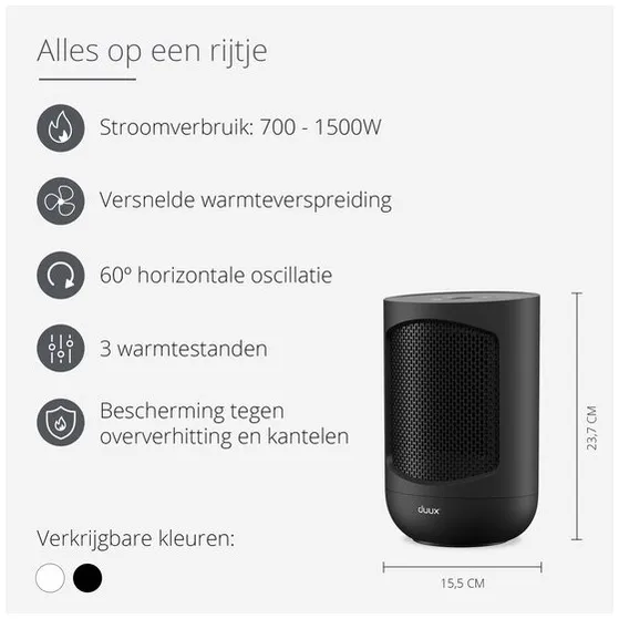 Duux Zone DXCH41 Zwart