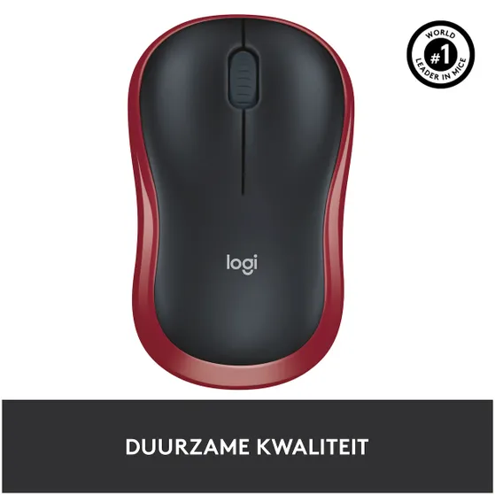 Logitech M185 Draadloze Muis Rood