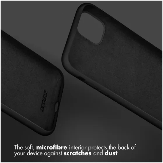 Accezz Liquid Silicone voor Apple iPhone 13 Pro Zwart