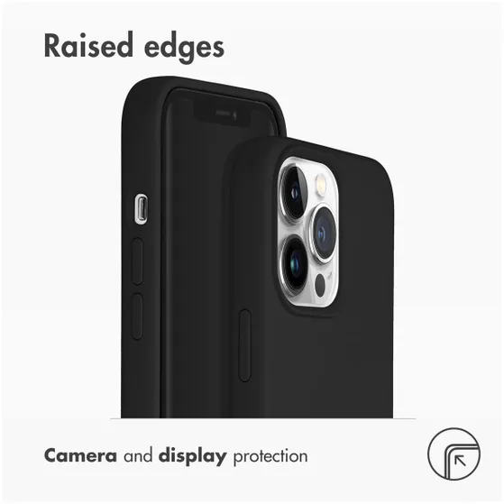 Accezz Liquid Silicone voor Apple iPhone 13 Pro Zwart