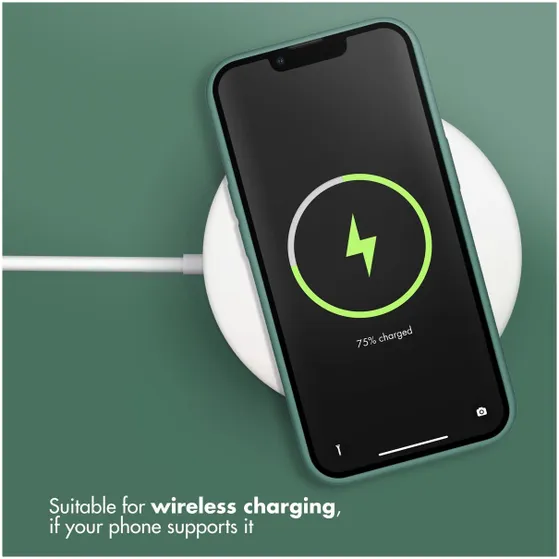 Accezz Liquid Silicone voor Apple iPhone 13 Pro Groen