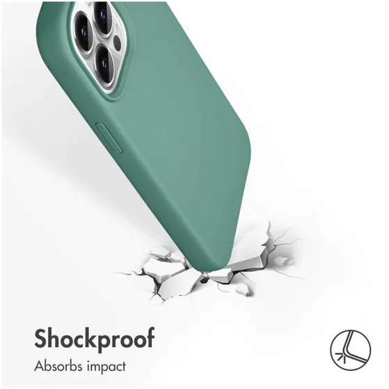 Accezz Liquid Silicone voor Apple iPhone 13 Pro Groen