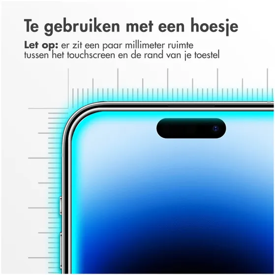 Accezz Gehard Glas Screenprotector iPhone 15 / 15 Pro Transparant