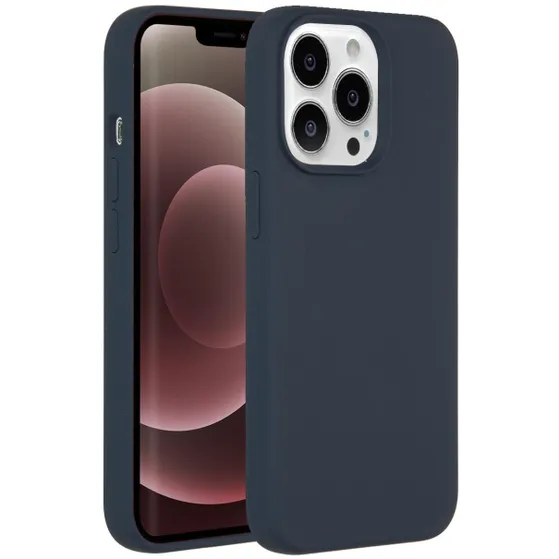Accezz Liquid Silicone voor Apple iPhone 13 Pro Max Donkerblauw