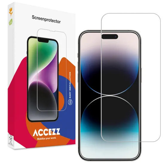 Accezz Gehard Glas Screenprotector iPhone 15 Plus / 15 Pro Max Transparant