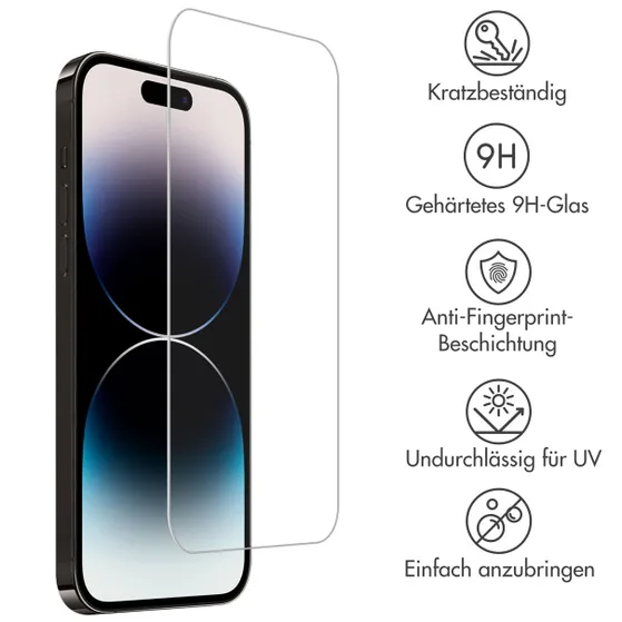 Accezz Gehard Glas Screenprotector iPhone 15 Plus / 15 Pro Max Transparant