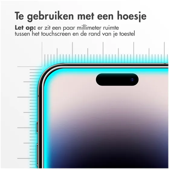 Accezz Gehard Glas Screenprotector iPhone 15 Plus / 15 Pro Max Transparant