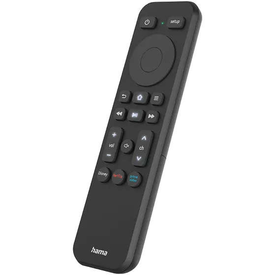 Hama Remote Control for TV + Netflix  Prime Video  Disney+ Buttons  Programmable