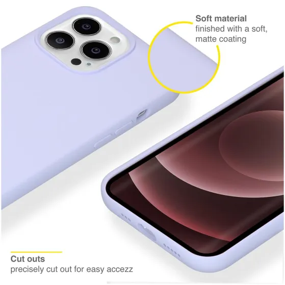 Accezz Liquid Silicone voor Apple iPhone 13 Pro Max Paars