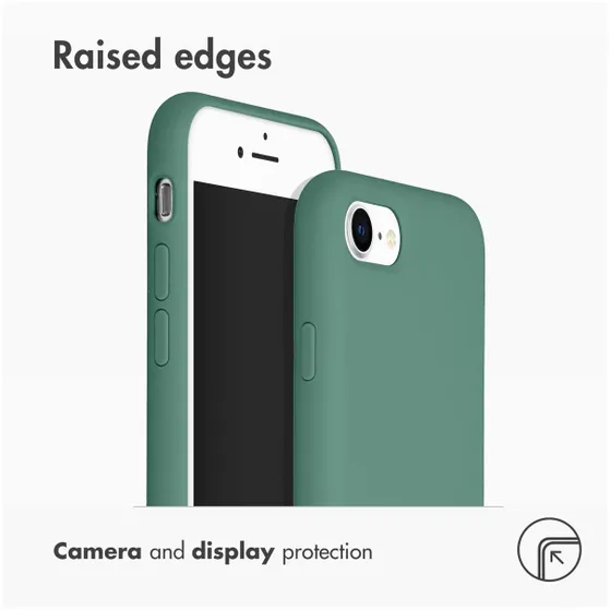 Accezz Liquid Silicone voor Apple iPhone SE (2022 / 2020) / 8 / 7 Groen