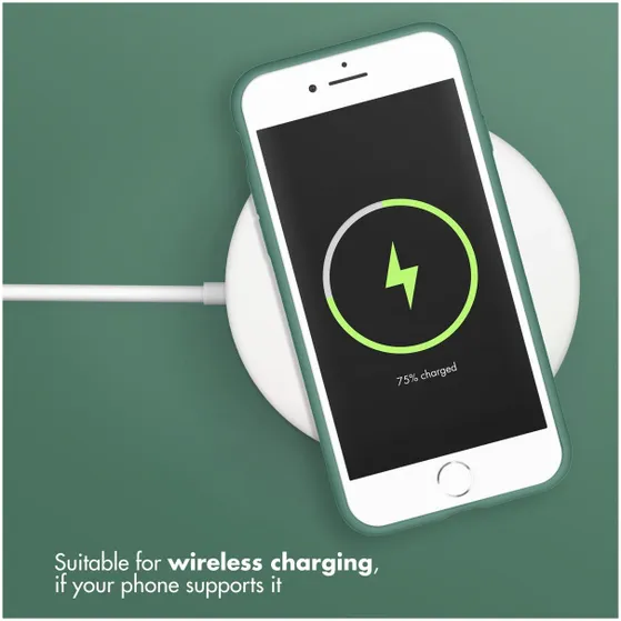 Accezz Liquid Silicone voor Apple iPhone SE (2022 / 2020) / 8 / 7 Groen