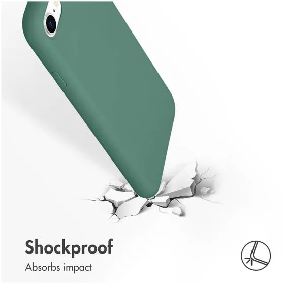 Accezz Liquid Silicone voor Apple iPhone SE (2022 / 2020) / 8 / 7 Groen