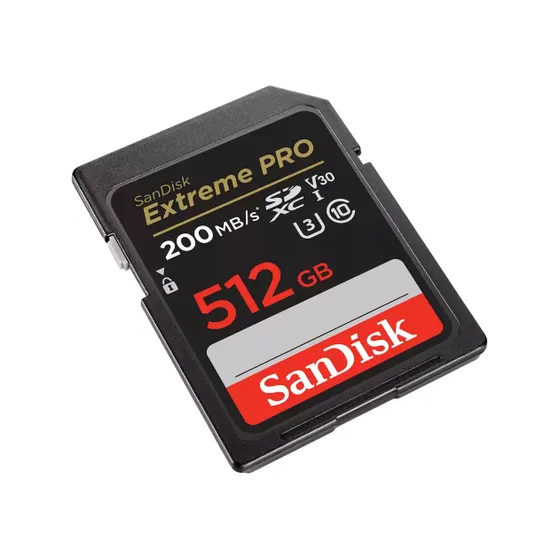 SanDisk SDXC Extreme Pro 512GB 200/140 mb/s - V30 - Rescue Pro DL 2Y