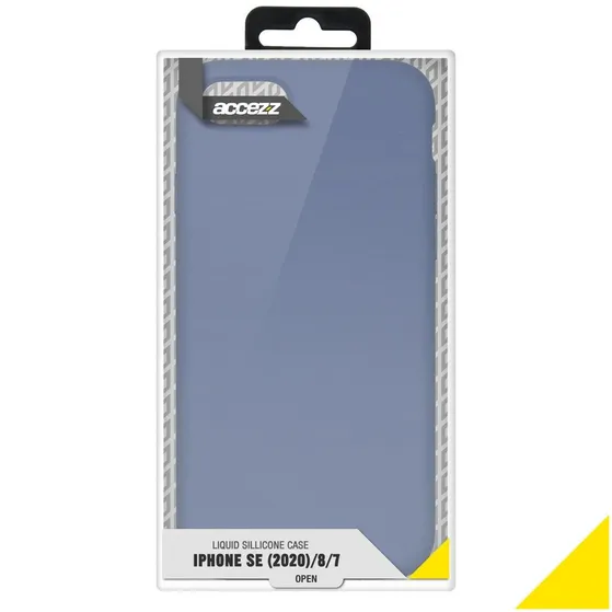 Accezz Liquid Silicone voor Apple iPhone SE (2022 / 2020) / 8 / 7 Paars