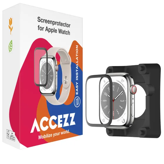 Accezz Screenprotector met applicator Apple Watch Series 10 - 42 mm Transparant