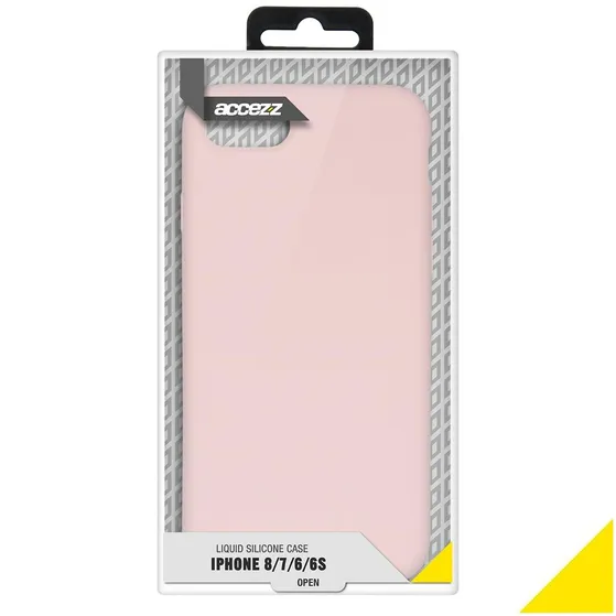 Accezz Liquid Silicone voor Apple iPhone SE (2022 / 2020) / 8 / 7 Roze