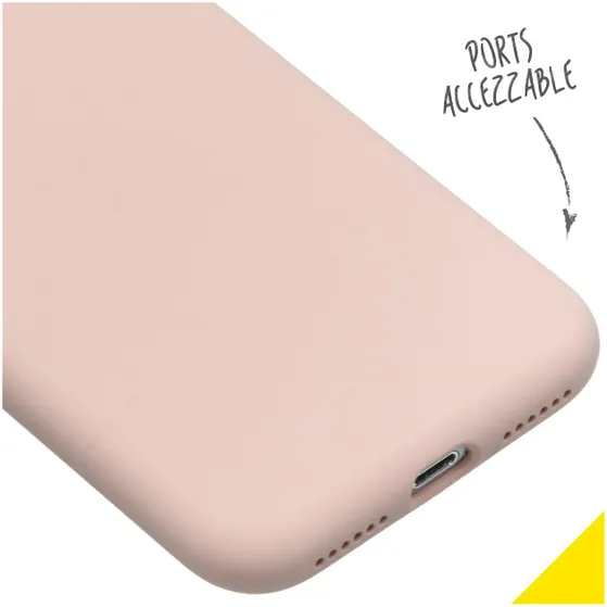 Accezz Liquid Silicone voor Apple iPhone SE (2022 / 2020) / 8 / 7 Roze