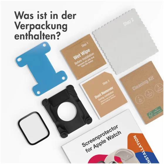 Accezz Screenprotector met applicator Apple Watch Series 10 - 46 mm Transparant