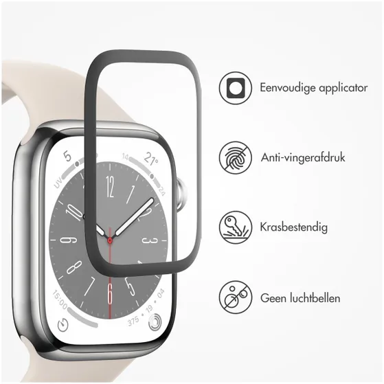Accezz Screenprotector met applicator Apple Watch Series 10 - 46 mm Transparant