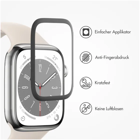 Accezz Screenprotector met applicator Apple Watch Series 10 - 46 mm Transparant