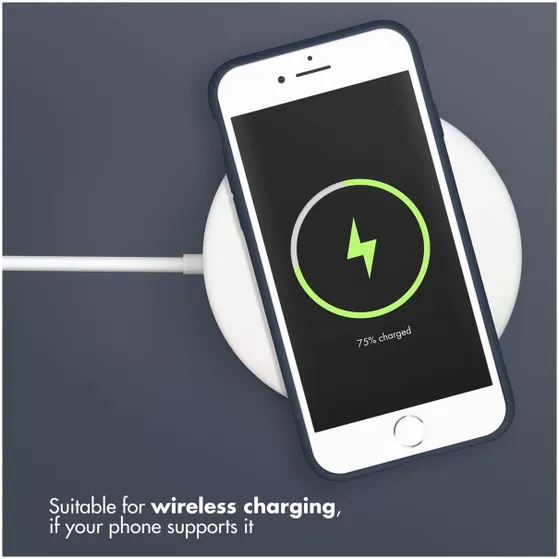 Accezz Liquid Silicone voor Apple iPhone SE (2022 / 2020) / 8 / 7 Donkerblauw