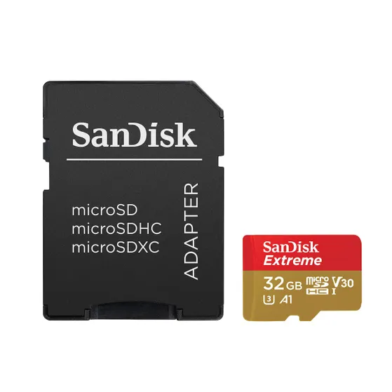 SanDisk MicroSDHC Extreme 32GB 100 mb/s - A1 - V30 - SDA - Rescue Pro DL 1Y