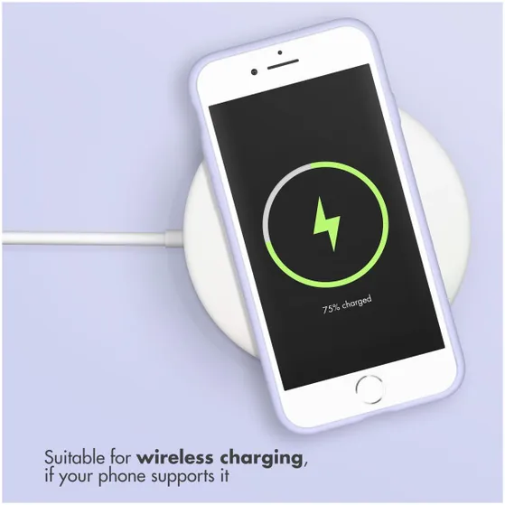 Accezz Liquid Silicone voor Apple iPhone SE (2022 / 2020) / 8 / 7 Lila