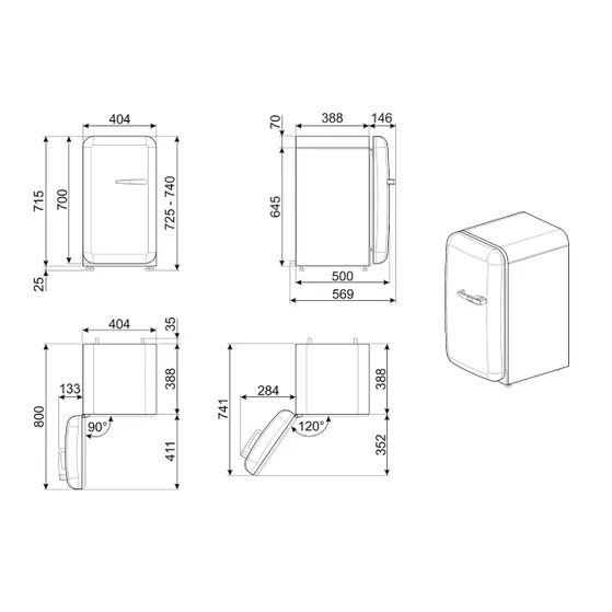 Smeg FAB5LCR6 Creme