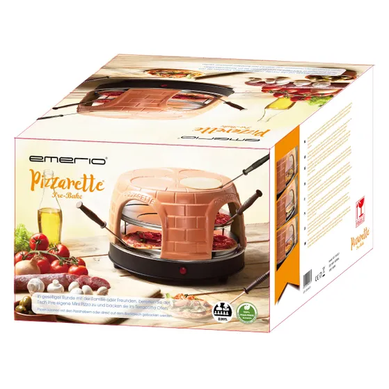 Emerio PO-116124.1 Pizzarette Zwart/rvs