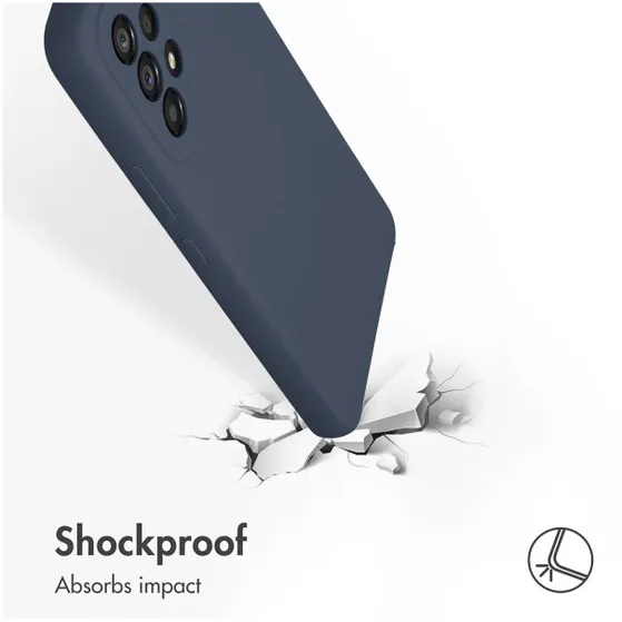 Accezz Liquid Silicone voor Samsung Galaxy A53 Donkerblauw