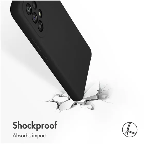 Accezz Liquid Silicone voor Samsung Galaxy A53 Zwart