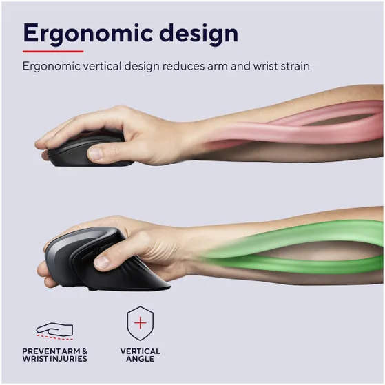 Trust Verro Ergonomische draadloze muis Zwart