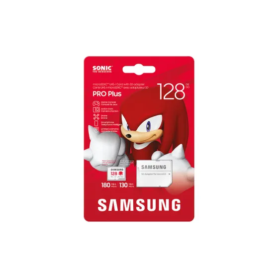 Samsung Sonic the Hedgehog PRO Plus microSD Card 128GB