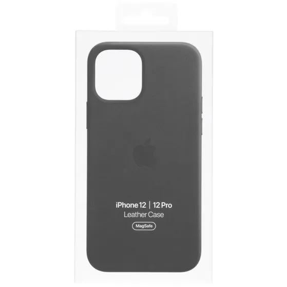 Apple iPhone 12/12 Pro Leather Case with MagSafe Zwart
