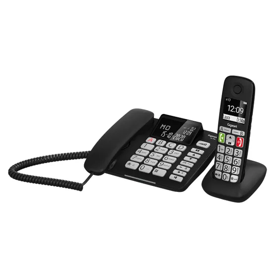 Gigaset DL780 Combi seniorentelefoon Zwart