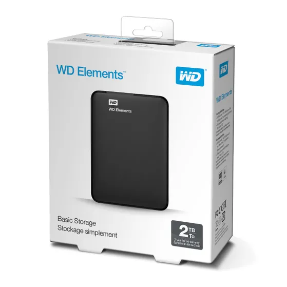 WD Elements Portable SE 2TB Zwart