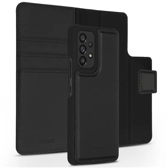 Accezz Premium Leather 2 in 1 Wallet Book Case voor  Samsung Galaxy A53 Zwart