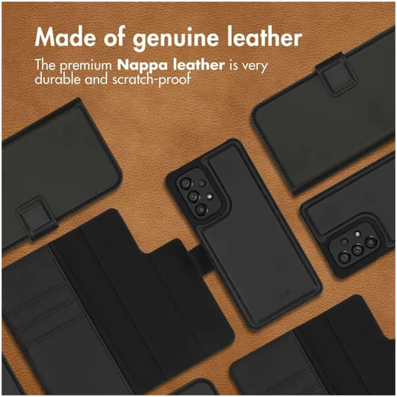 Accezz Premium Leather 2 in 1 Wallet Book Case voor  Samsung Galaxy A53 Zwart