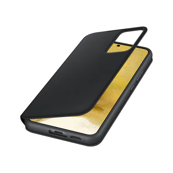 Samsung Galaxy S22 Plus Clear View Book Case Zwart