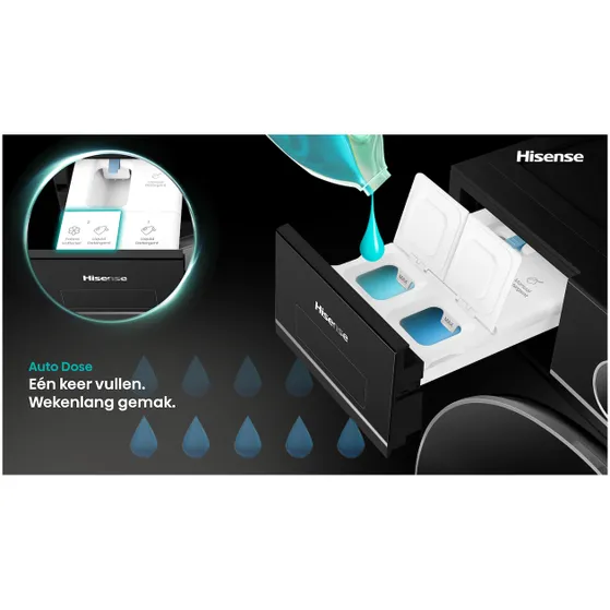 Hisense WF5I1045BBQ Zwart