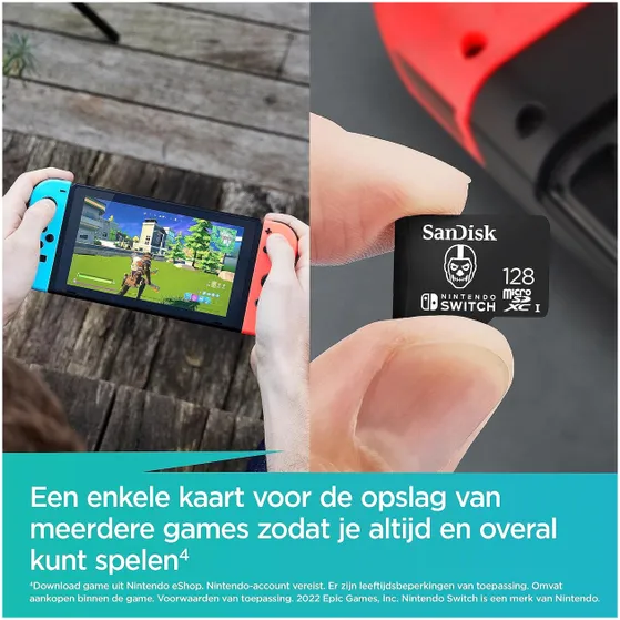 SanDisk MicroSDXC Extreme Gaming 128GB Nintendo licensed Fortnite Skull Trooper