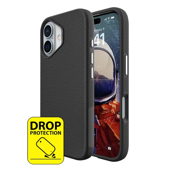 Just in Case Armor Case voor Apple iPhone 16 Zwart
